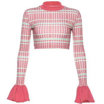 

Women T Shirt Long Sleeves Autumn And Winter Vintage Striped Shirt Aesthetic Womens Shirts Trendy Clothes For Women New II50NSTX