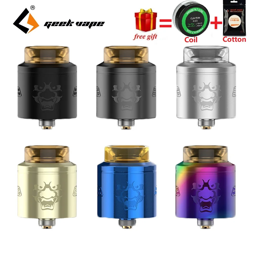 Бесплатная катушка и хлопок Geekvape Tengu RDA атомайзер e-сигареты вейп танк с PMMA мундштук типа дрип-Дип Fit Aegis Solo коробка мод Vs барон RDA/капля RDA