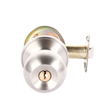 

Stainless Steel Round Ball Privacy Door Knob Set Bathroom Handle Lock With Key For Home Door Hardware Supplies