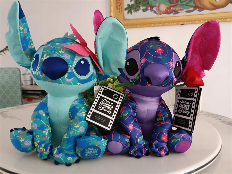 Оригинальные Мультяшные куклы Disney коллекционные игрушки из плюша розы Стич