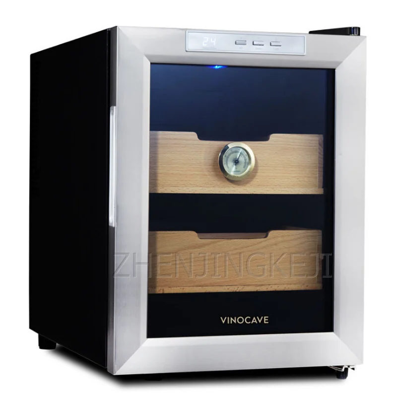 220V~50Hz Cigar Cabinet Humidor Led Light Humidor Cabinet Cedar Wood Dhelf Cigar Cooler Electronic Temperature Control SC-12AH