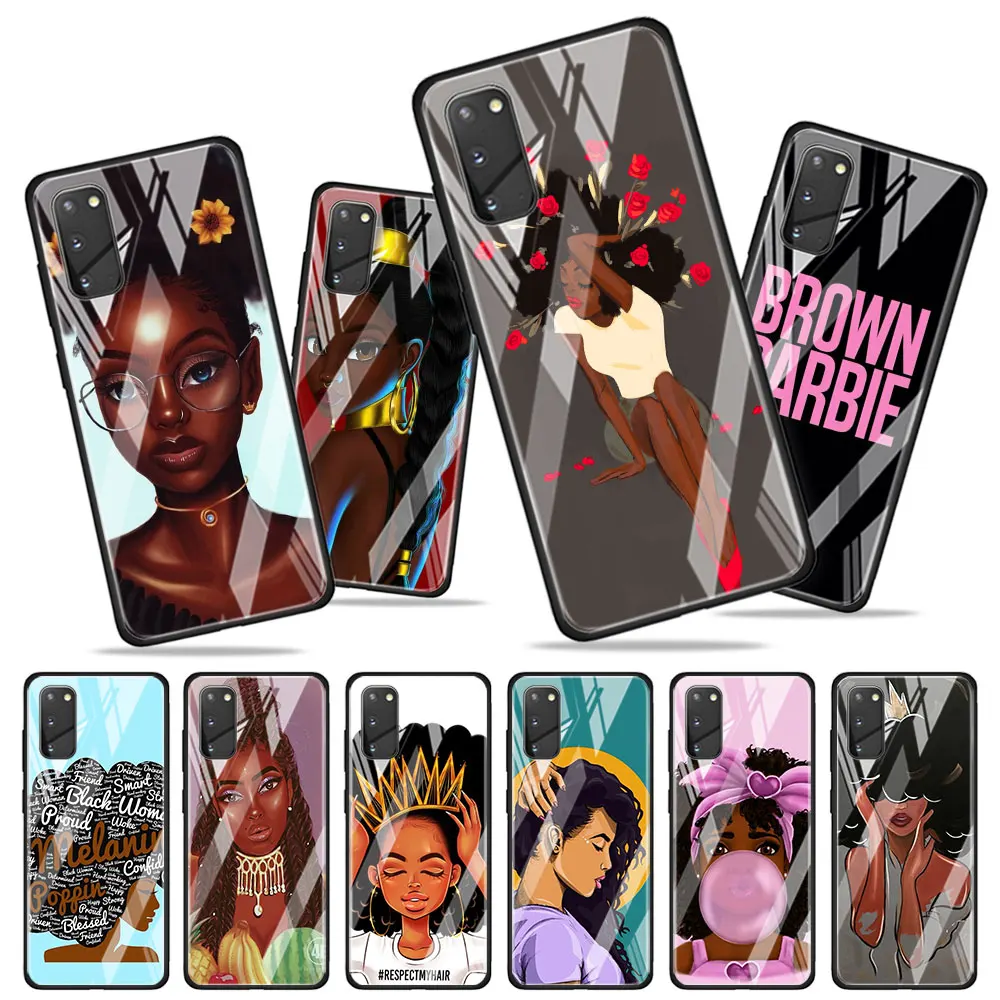 Чехол для телефона из закаленного стекла Samsung Galaxy S10 S20 Plus Ultra 5G S8 S9 Lite чехол MELANIN