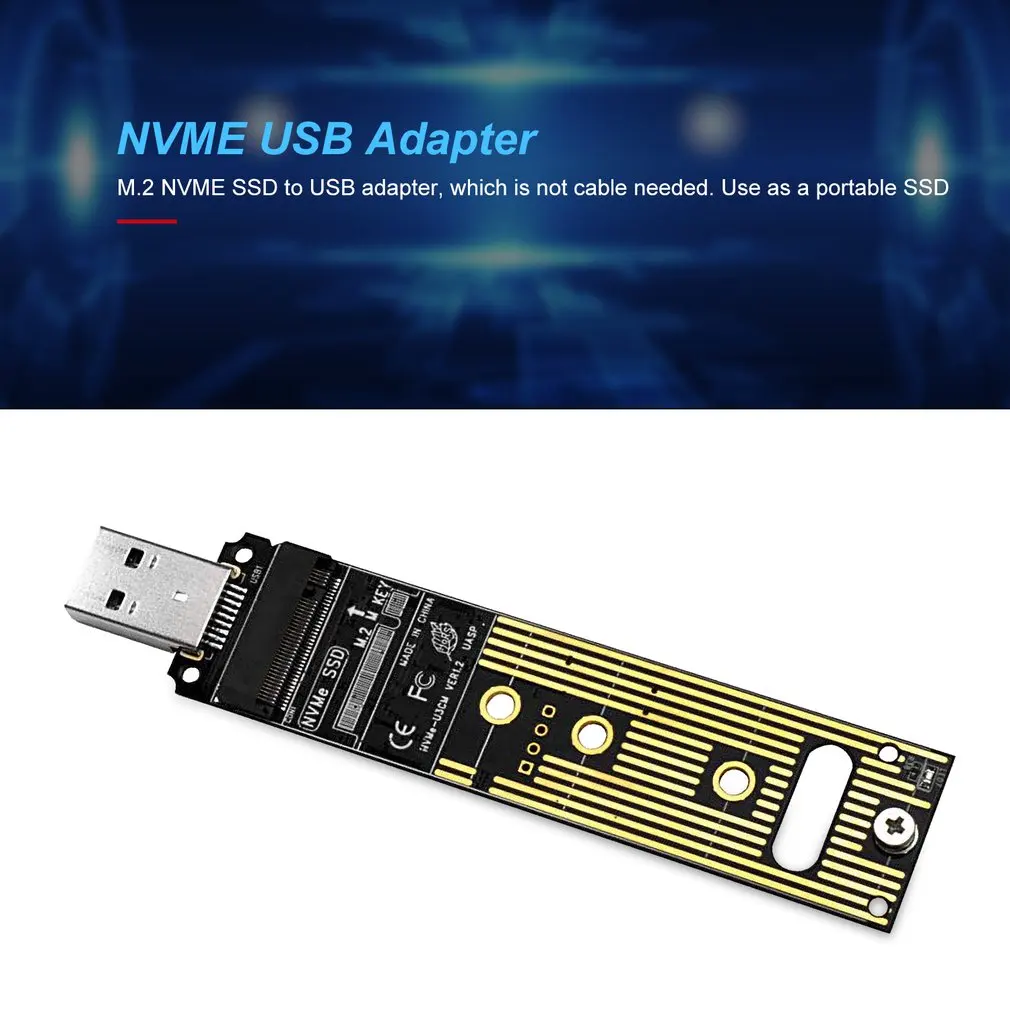 NVME M2 к USB3.1 M2 к USB3.0 жесткий диск M.2 NVME SSD к USB адаптер с высокой производительностью 10 Гбит/с USB3.1 Gen 2 мостовой чип