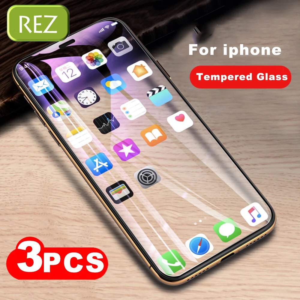 3 шт полное покрытие закаленное стекло для iphone 11 pro max X XR XS Max Защитное экрана на |