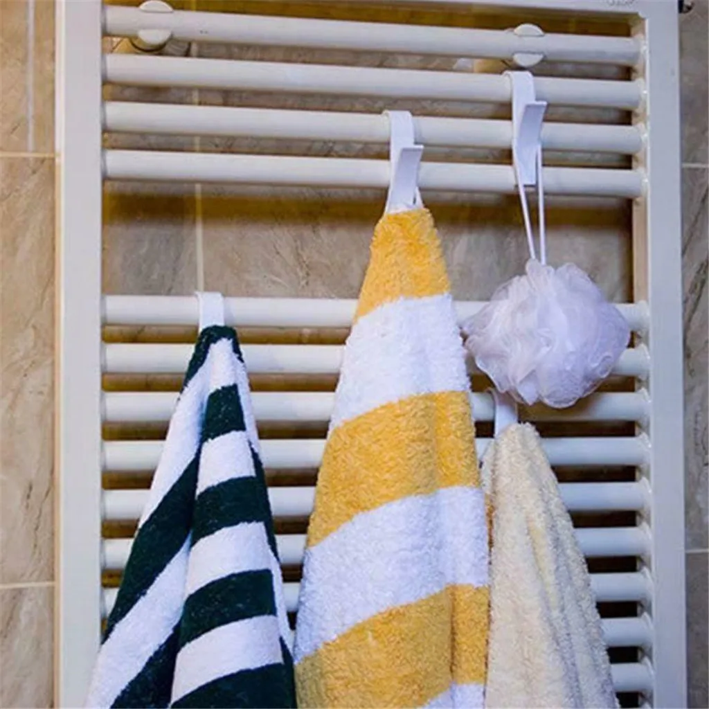 

1pcs Towel Rack Hook High Quality Hanger For Heated Towel Radiator Rail Bath Hook Holder Wall Hanger Bathroom Accessories