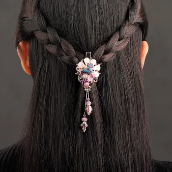 

Hot Sale 1pcs Hair Clip Girl Lady Hair Barrettes Apparel Accessories Headpiece Women Hairpin Butterfly Flower Pattern Purple