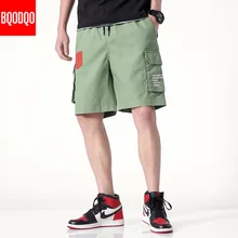Черный 5XL карго борд шорты для мужчин фитнес японский s повседневные шорты свободного кроя хип-хоп брюки Модные армейские зеленые брюки для бега