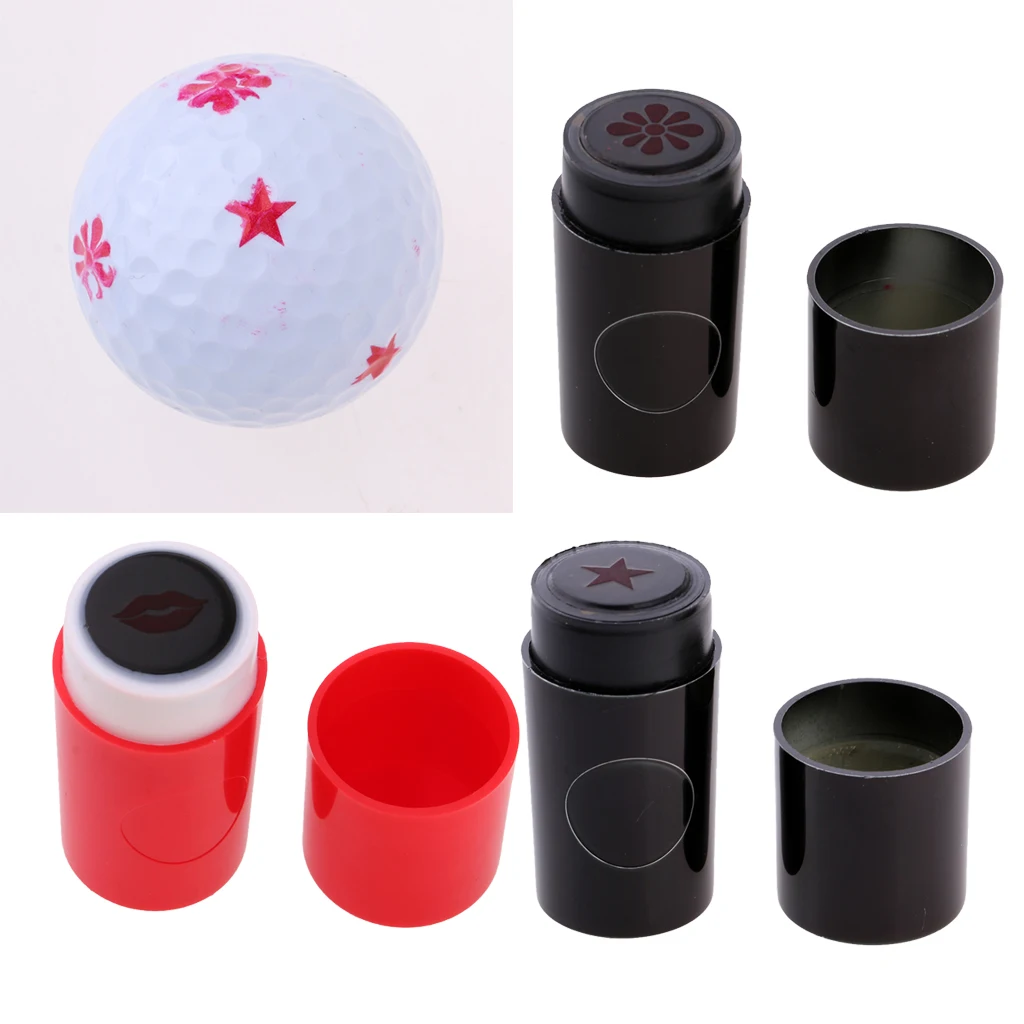 3pcs ABS Plastic Fast Drying Golf Ball Stamp Club Stamper Mark Golf Ball Impression Seal Golf Ball Symbol Golf Birthday Gift