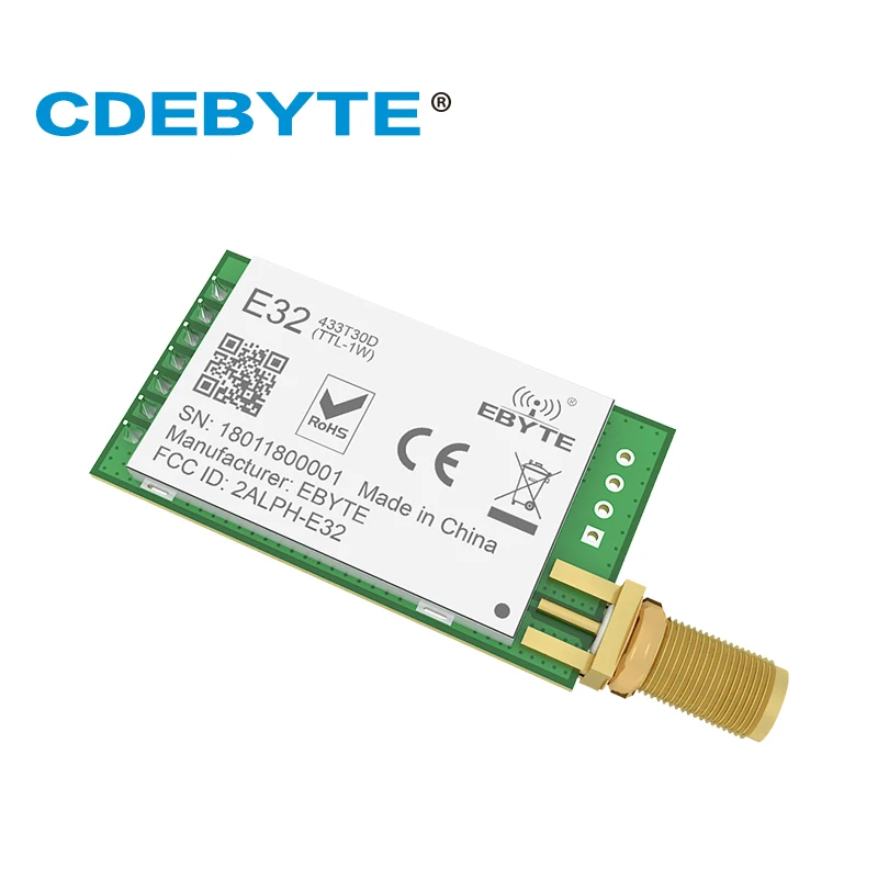 SX1278 дальний LoRa трансивер модуль 433 МГц 30dBm 8000 м UART SMA E32 433T30D антенна IoT uhf