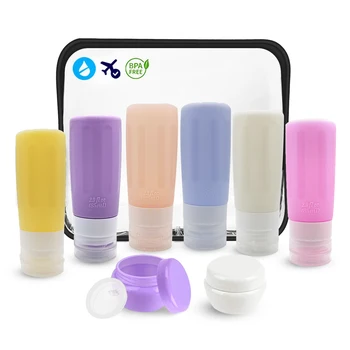 

85ml Silicone Refillable Bottle Empty Portable Travel Packing Press For Lotion Shampoo Cosmetic Travel Set Leakproof Containers