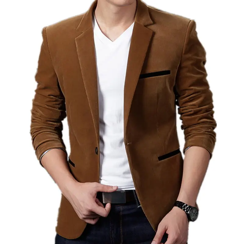

Mens Fashion Brand Blazer British's Style Casual Slim Fit Suit Jacket Male Blazers Men Coat Jacket For Men