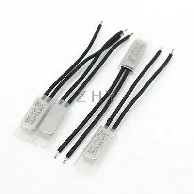 

4 Pieces Bimetal Temperature Switch Thermostat 60 Degree Celsius NC KSD9700