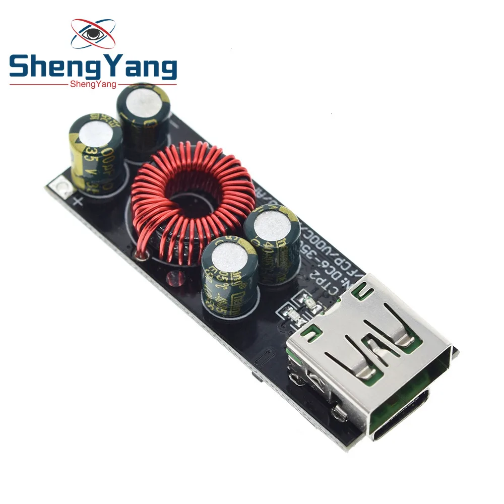 

QC4.0 QC3.0 USB Type-C Mobile Phone Quick Charge Adapter 6 -35V Step Down Buck Boost Module for Huawei SCP/FCP Apple PD Qualcomm