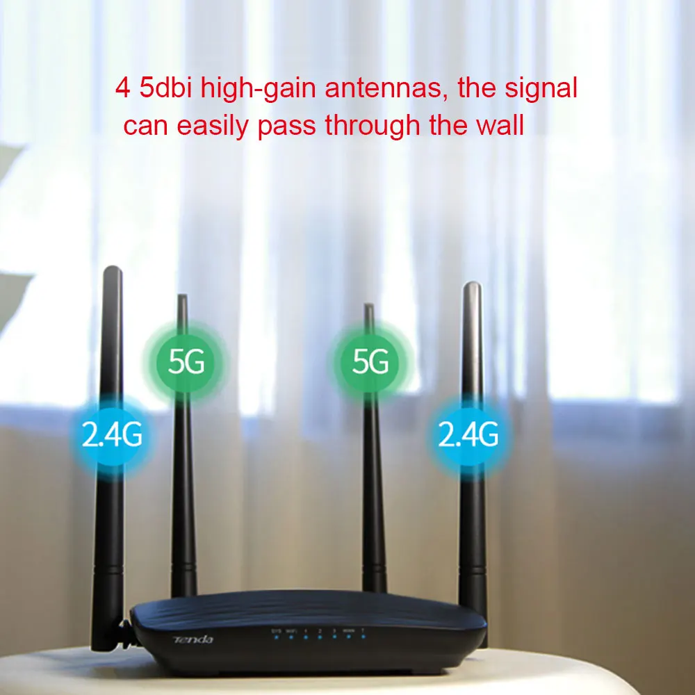 Tenda AC5 AC1200 маршрутизатор 5dBi антенны Wifi ретранслятор 2,4 ГГц 5 ГГц Двухдиапазонные роутеры приложение управление Wifi с английским интерфейсом