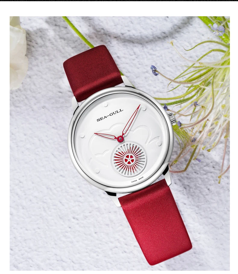 Часы с Чайкой автоматические механические часы 30 м Водонепроницаемые кожаные Наручные часы Valentine 813.96.6024L