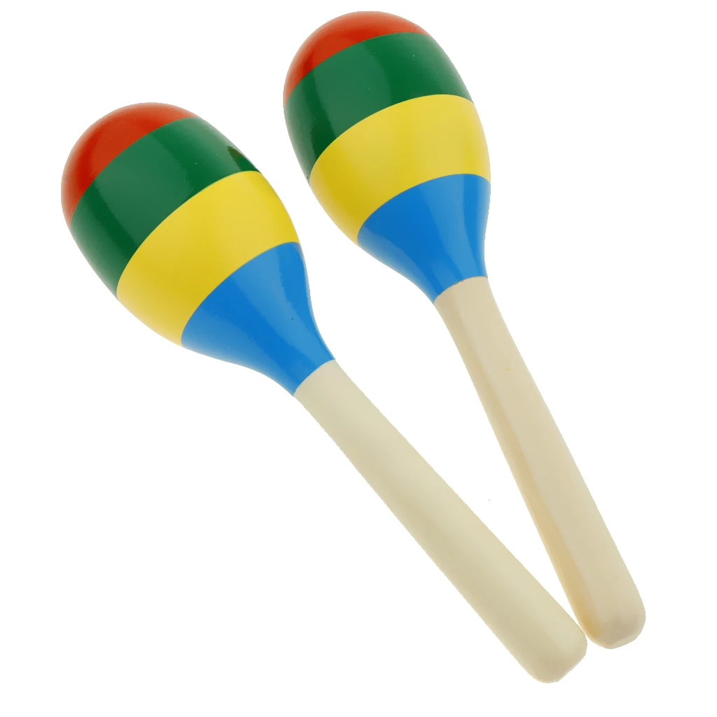 1 Pair Maraca Sand Hammer Shaker for Baby Kids Children Music Early Educational Toys