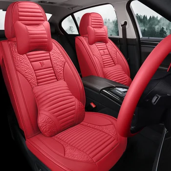 

Full Coverage Eco-leather auto seats covers PU Leather Car Seat Covers for Skoda superb kodiaq yeti ssuv roonster