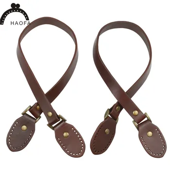 

HAOFA 60cm High Quality Bag Strap Leather Bag Handles for DIY Bag Genuine Leather Bag Handle Shopping handbag 2pc/set
