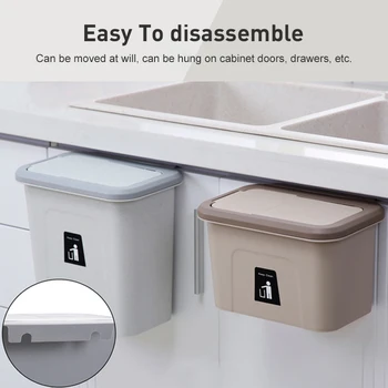 

Kitchen Garbage Can Sink Hanging Dustbin With Cover Hanging Food Garbage Can Combination Trash Can Household Waste Bin