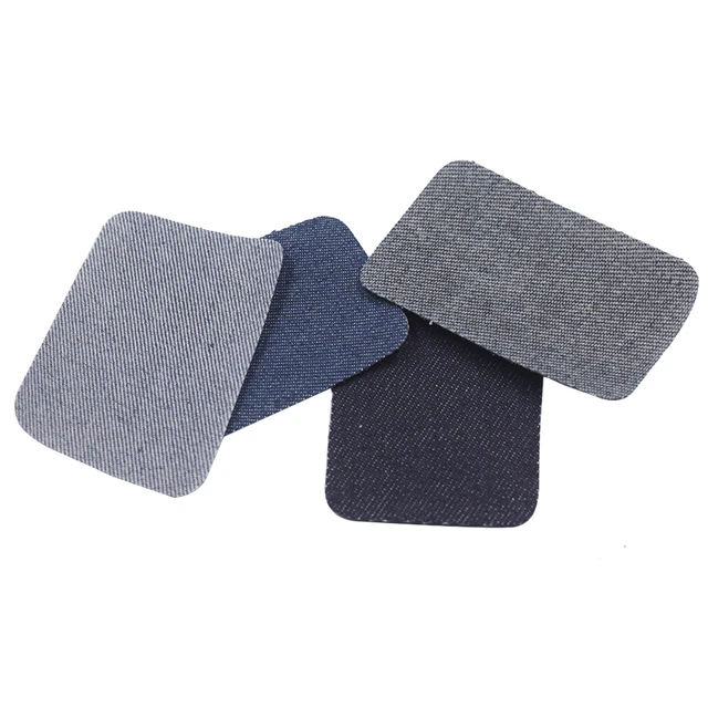 20pcs Jeans Denim Patches Iron On Elbow Knee Patches DIY Repair Kits For  Clothing Pants Apparel Embroidered Sewing Fabric