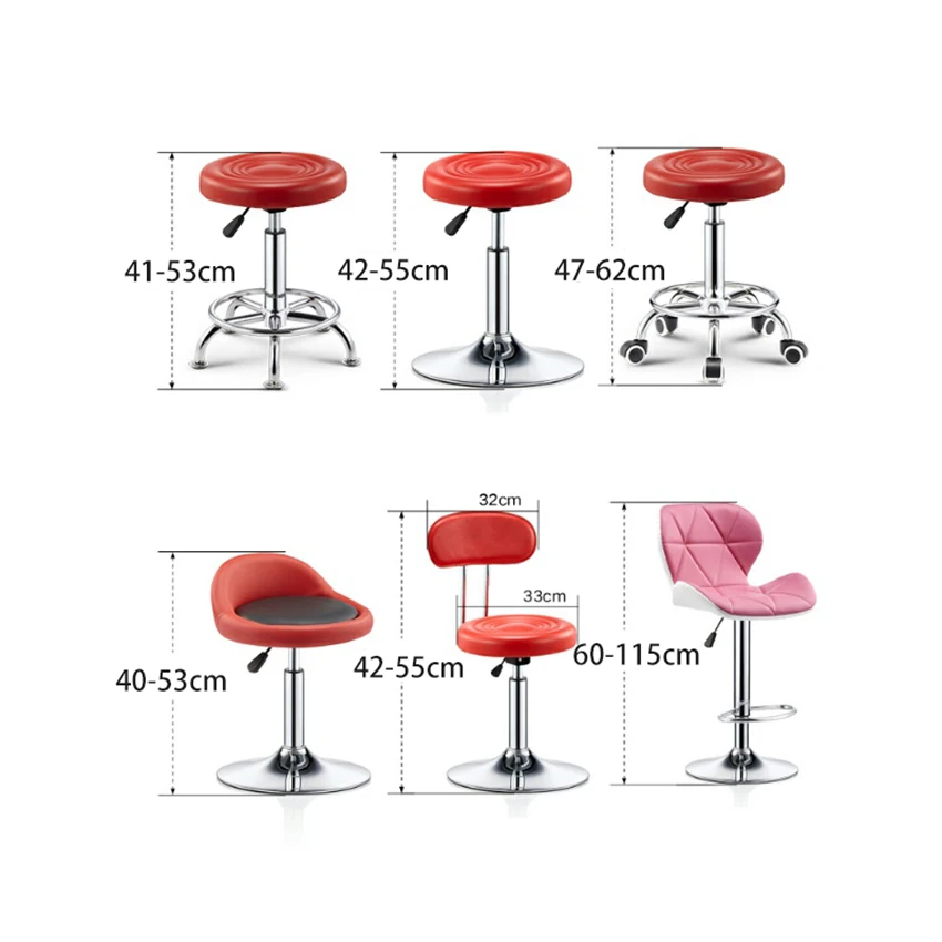Nordic Bar Chair Postmodern Bar Chairs warm Comfort Beauty Stool Rotating Household Modern Backrest High Table Stools
