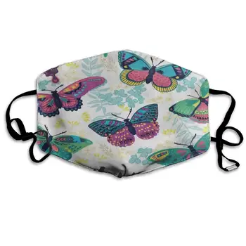 

Face Mask Happy Birthday Flying Color Butterfly Great Cycling Half Face Earloop Nose Mask For Boys