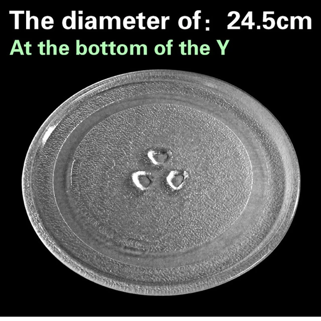 Microwave Turntable Glass Tray Microwave Oven Cooking Plate Round Rotating  Flat Dish Tray Y-Type Microwave Accessories Replacement, for Small Large