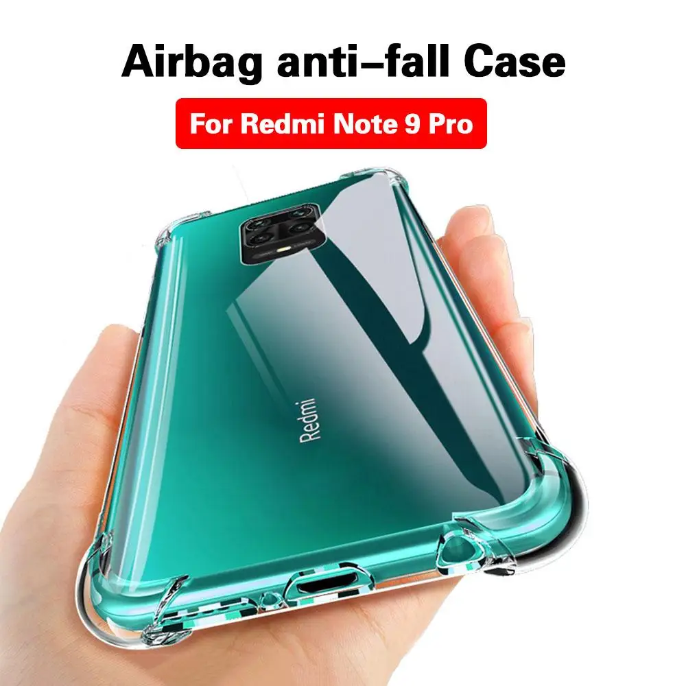 Прозрачный ударопрочный мягкий чехол для Xiaomi Redmi Note 9 S s 9a 9c Pro Max TPU силиконовый A C