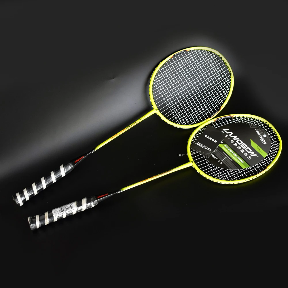 

Landson A Pair of Glass Aluminum Integration 25-27 Lbs Badminton Rackets Durable Type Ball Control Type Badminton Racquet