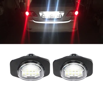 Goedkoop 2 Stuks Heldere 18 Leds Kentekenverlichting Lamp Bollen Kentekenlamp Voor Toyota Alphard Aueis Ade Corolla Wish urban