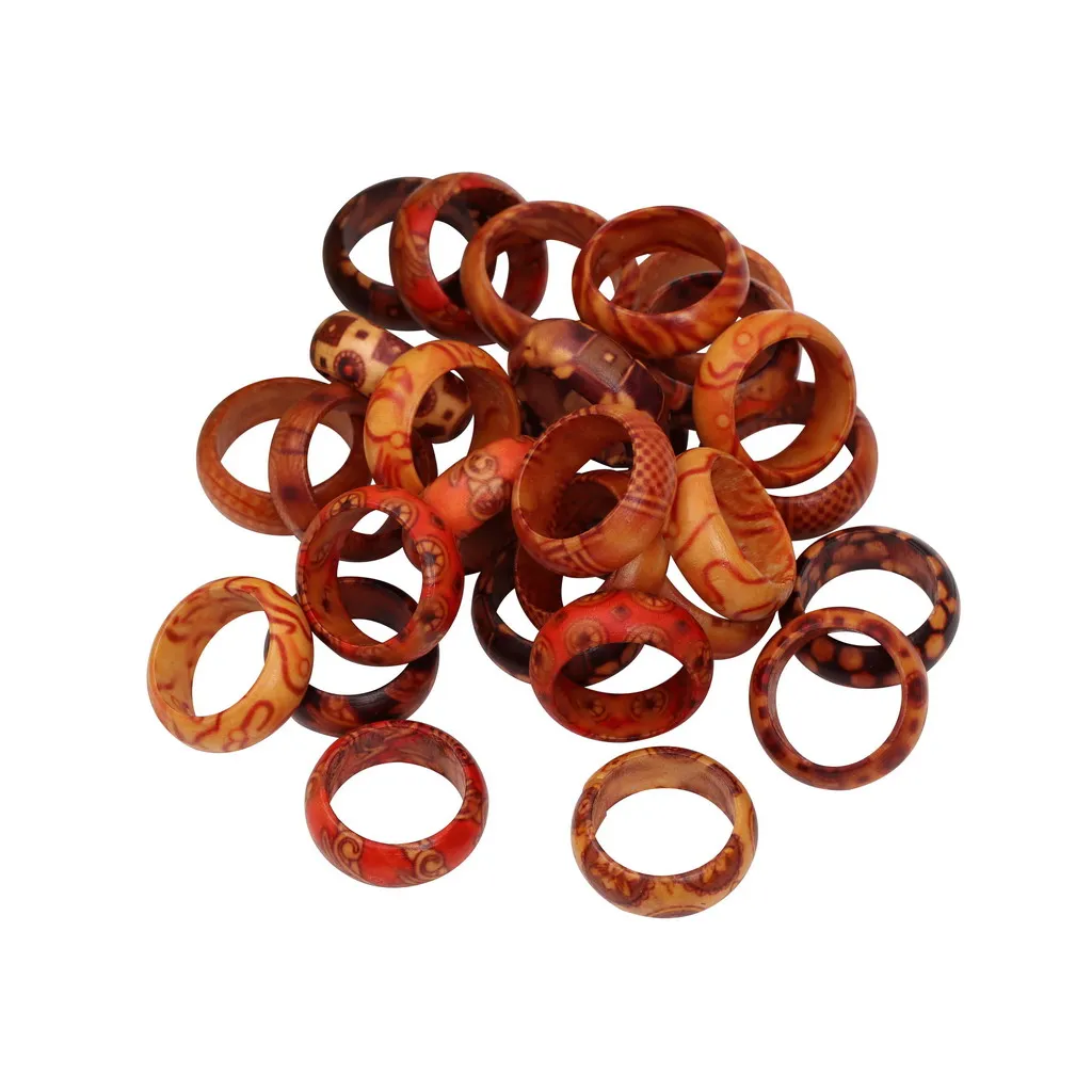 50Pcs Men`s Wood Ring Center Wedding Band Diameter 16mm 17mm 18mm 19mm