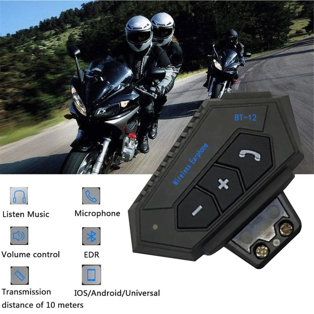 Helmet Headphone Bluetooth Motorcycle Headset Intercom Motor Bike Earphone Noise Reduction Microphone MIC