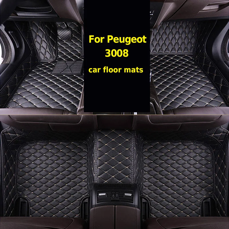 Hivotd для peugeot 3008 GT кожаный коврик для авто ковры водонепроницаемые коврики внутренняя отделка авто аксессуары для укладки