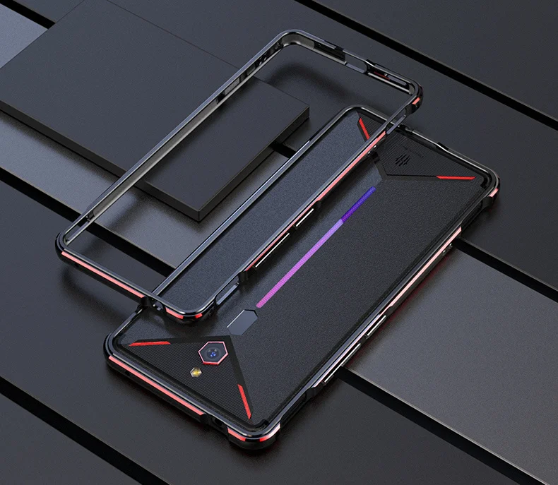 Для Nubia Red Magic 3 Чехол Алюминиевый металлический бампер чехол для Nubia Red Magic 3 двухцветная защитная рамка чехол Nubia Red Magic 3