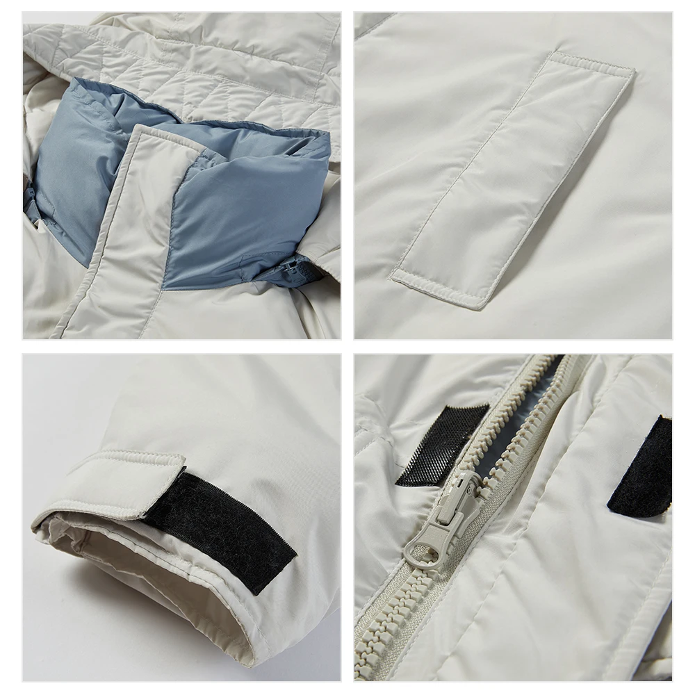 YAYA White Duck Down Jacket With Detachable Hat