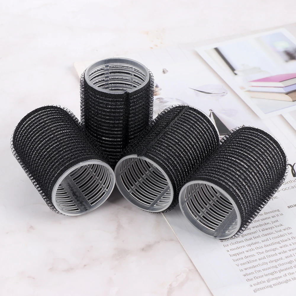 Black Large Self Grip Hair Rollers Pro Salon Hairdressing Curlers Professional Multi Size DIY hair styling tool,hair curling tools