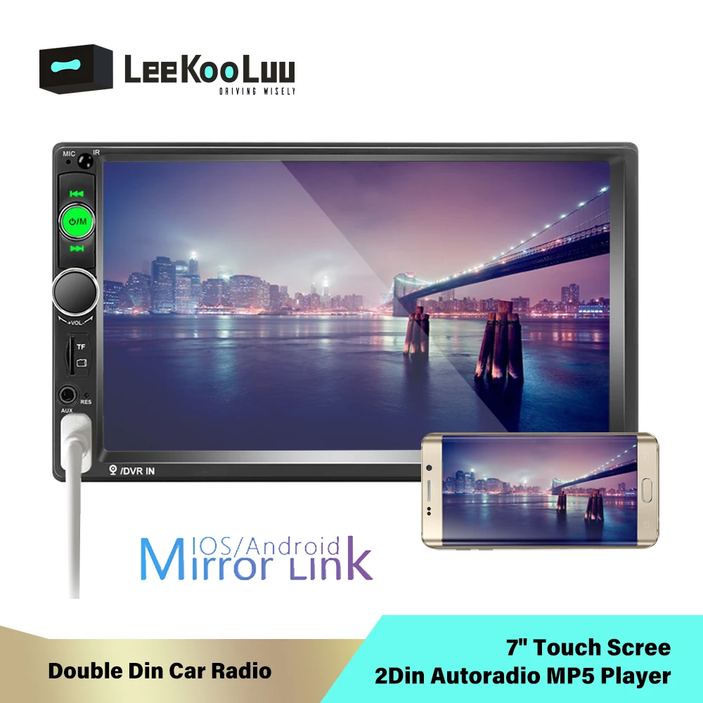 

LeeKooLuu 2Din Car Radio 7" MP5 Digital Display Bluetooth Mirror Link Car Multimedia Player Autoradio Cassette Recorder Stereo