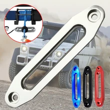 

new 12000 Lbs 10 Inch Winch Rope Guide Silver Blue Hawse Aluminum Fairlead For Winch Cable Rope Guide ATV UTV Off-Road 4WD