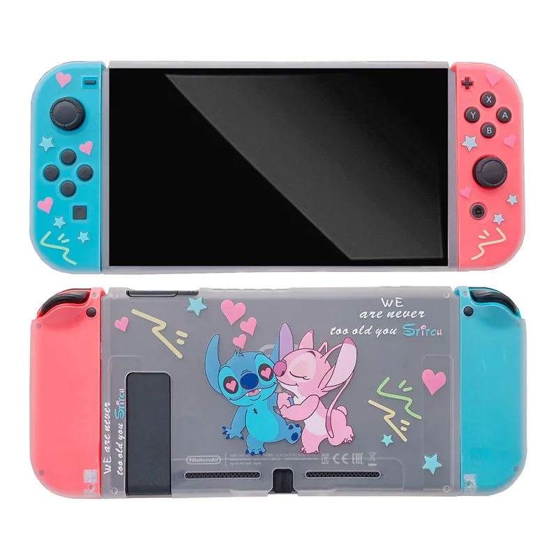 Disney-Étui de protection Anime Stitch pour console de jeu Nintendo Switch,  coque anti-chute fendue translucide, CAN o Stitch - AliExpress