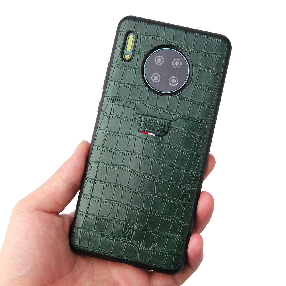 Чехол из крокодиловой кожи для huawei mate 30, кожаный чехол для huawei mate 30 Pro, высококачественный чехол с отделением для карт