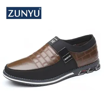 

2020 New Big Size 38-48 Oxfords Leather Men Shoes Fashion Casual Slip On Formal Business Wedding Dress Shoes Drop Shipping