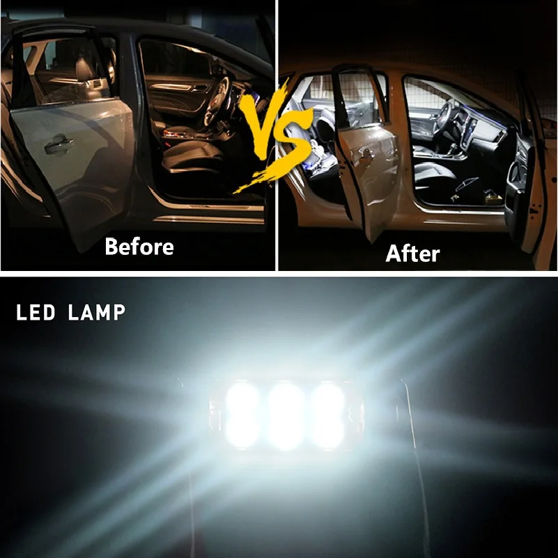 2 шт. гирлянда 36 мм C5W Led Canbus автомобильный светильник номерного знака для Volkswagen VW Passat B6 B5 Polo 12 Golf 4 5 6 7 12 В без ошибок