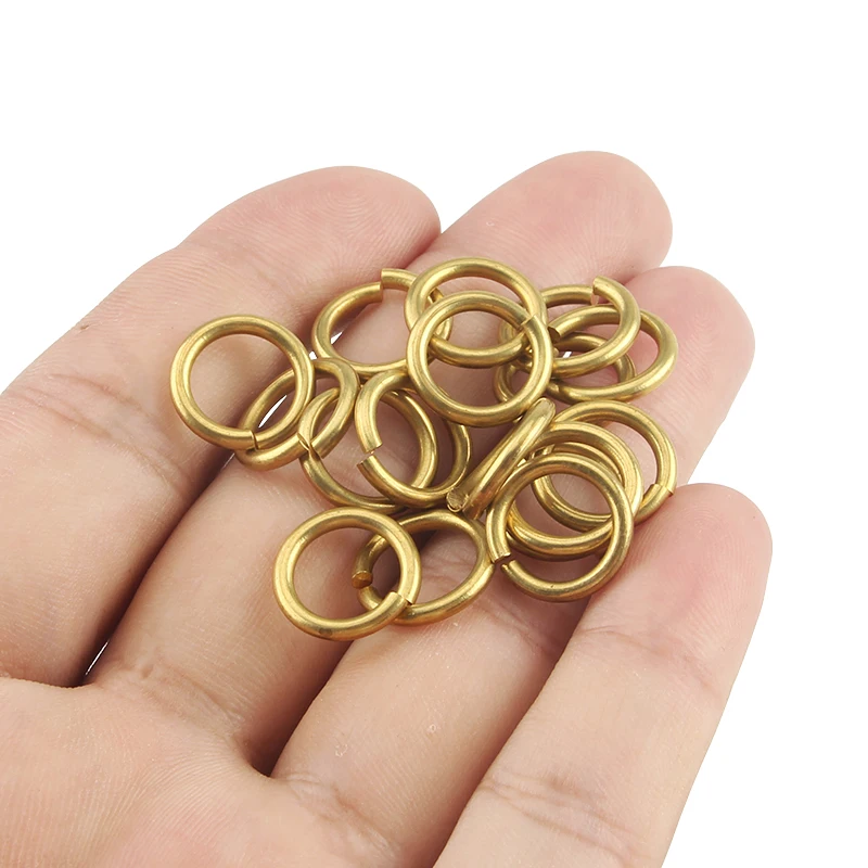Yellow Brass Ring Coil Outdoor EDC Small Tool DIY Key Ring Accessories 10PCS key ring keychain tool keychain charm whistle keychain tactical keychain keychain carabiner