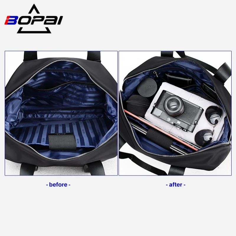 BOPAI Large-Capacity Men's Travel Bag Portable Sports Fitness Bag Folding Korean Version Luggage Outdoor Tourist Storage