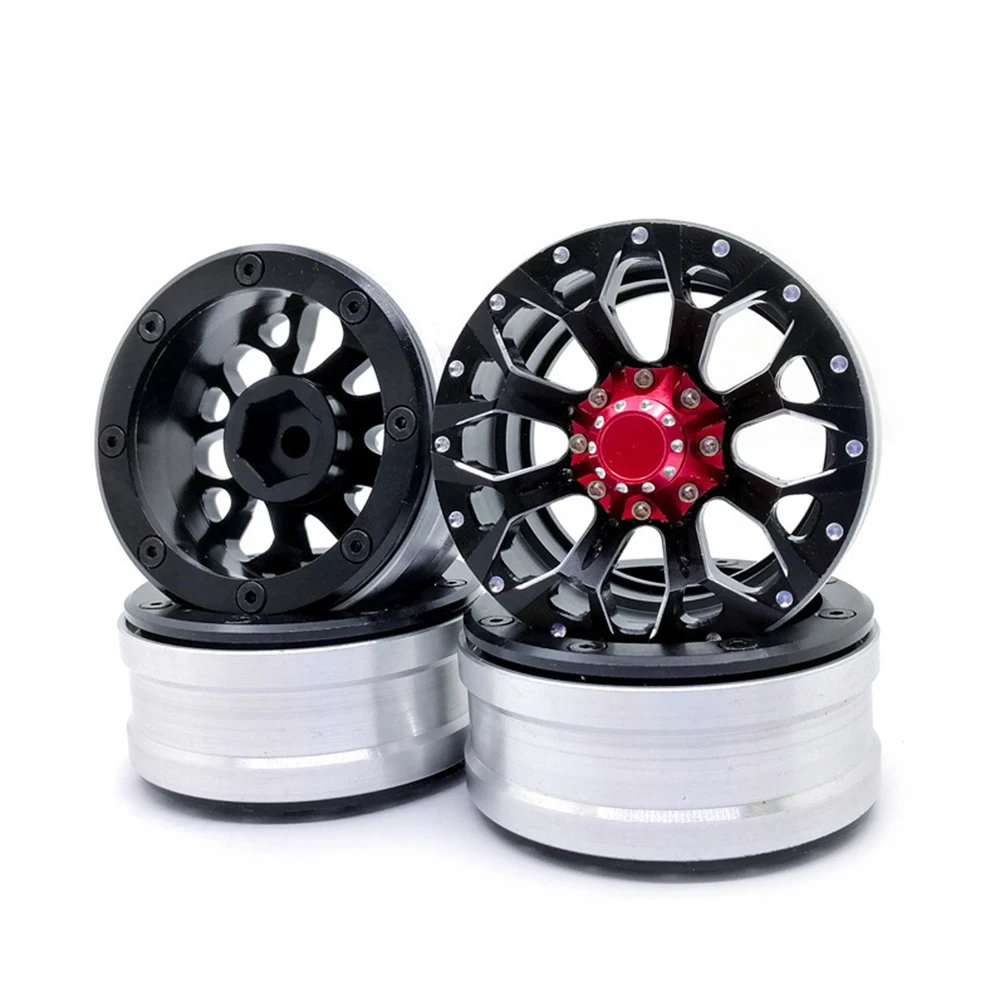 

For RC Cralwer 1:10 RC Car Wheels SCX10 Crush-resistant Alloy Bead Lock Replacement Durable Shock-proof Spare Parts 1.9'' Axial