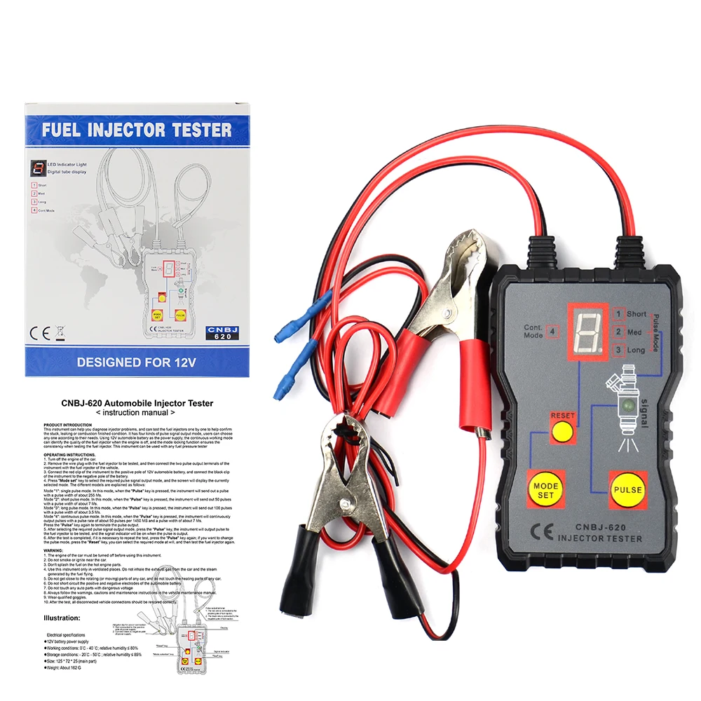 EM276 Professional Injector Tester Fuel Injector 4 Pluse Modes Tester Powerful Fuel System Scan Tool EM276 temperature gauge for motorcycle Diagnostic Tools