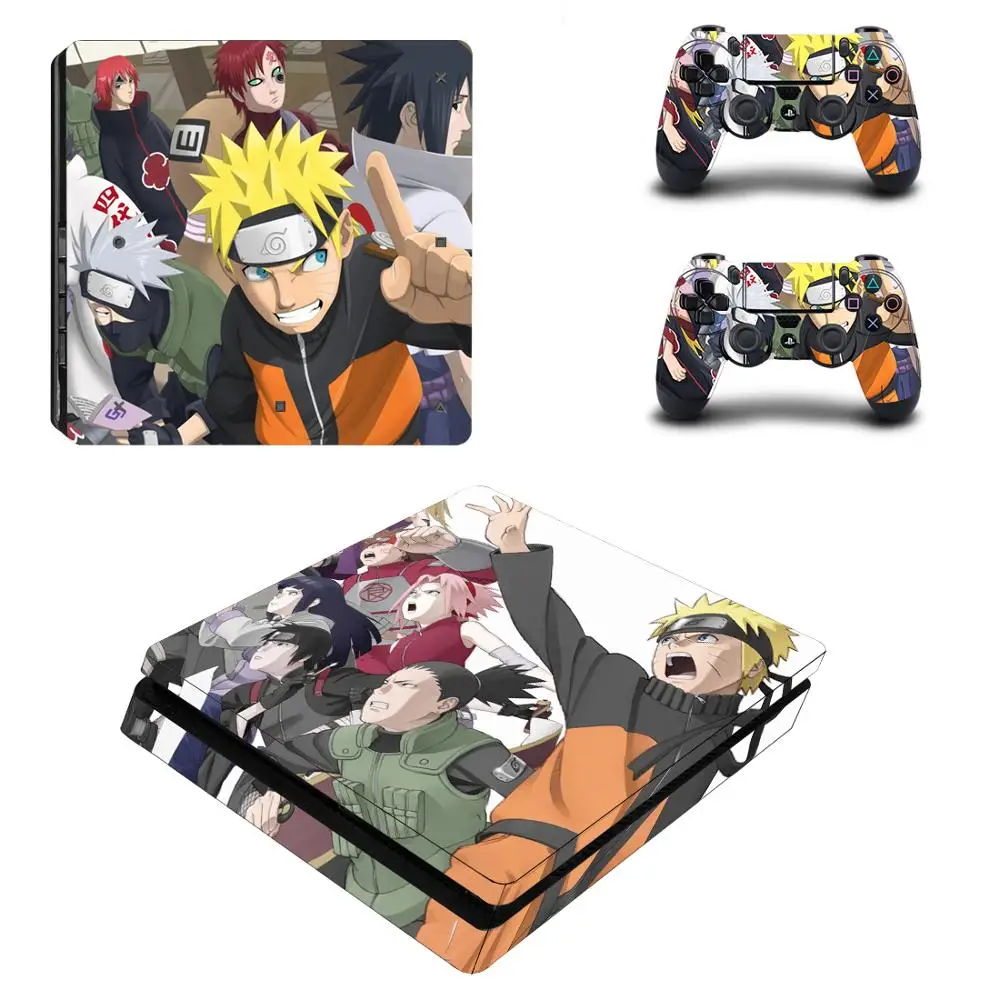 Аниме Наруто PS4 тонкая наклейка Play station 4 кожа Наклейка для playstation 4 PS4 тонкая консоль и контроллер Скины Виниловые - Цвет: P4SQB0325