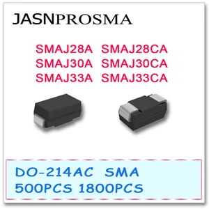 JASNPROSMA 1800 шт. SMAJ SMAJ28 SMAJ28A SMAJ28CA SMAJ30 SMAJ30A SMAJ30CA SMAJ33 SMAJ33A SMAJ33CA диод DO214AC