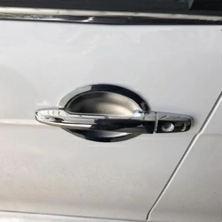 Для Mitsubishi Outlander 2013- высокое качество АБС ХРОМ наружная Дверная ручка Крышка дверная чаша защитные чехлы наклейка 8 шт