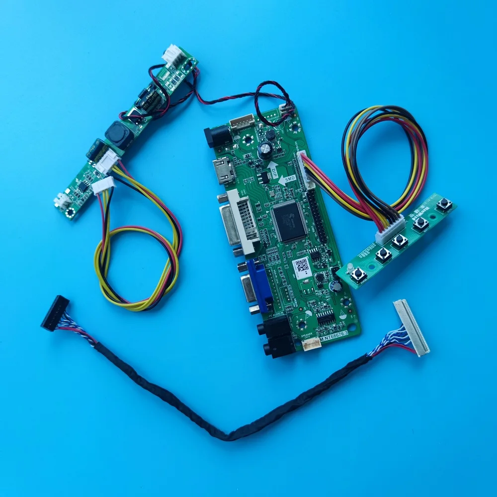 

Комплект для LM215WF3-SLA1/SLS1/SLC1/SLN1/SLK1/SLS2/SLC2/SLM1 21,5 x плата контроллера экрана M.NT68676 DVI 30pin VGA LCD"